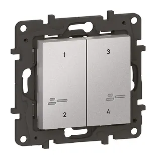 Legrand Szenentaster 863704 Niloe Step Netatmo 4-f.Alu