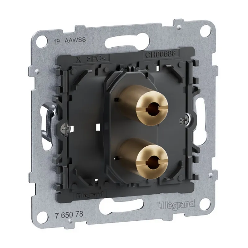 Legrand Einsatz SEANO 1-f.Lautsprecher-A.m.4mm-Buchsen