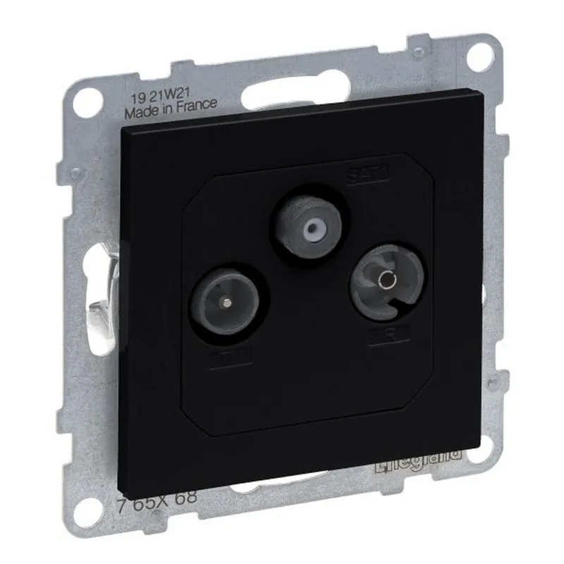 Legrand Durchgangsdose SEANO TV-R-SAT f.HD-TV sw