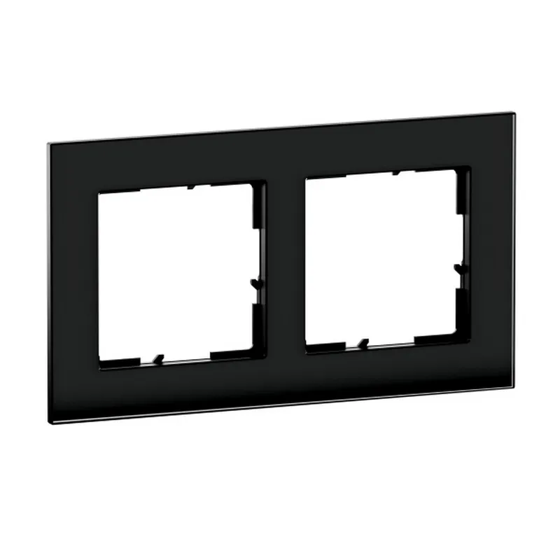 Legrand Rahmen SEANO Natura 2-f.Black Smoked Glass