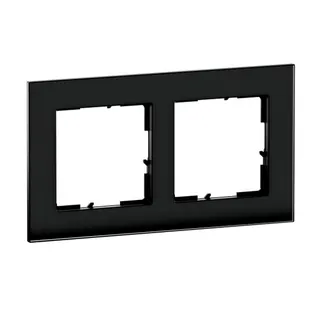 Legrand Rahmen SEANO Natura 2-f.Black Smoked Glass