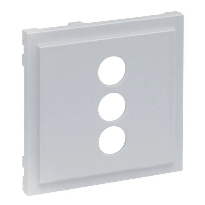 Legrand Abdeckung SEANO f.3-f.RCA Cinch-Anschlussdose alu