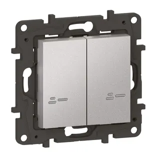 Legrand Wandsender 863708 Niloe Step Netatmo Licht 2-f.Alu