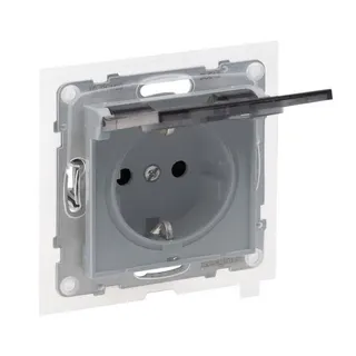 Legrand Steckdose SCHUKO SEANO SL Klappdeckel IP44 AL