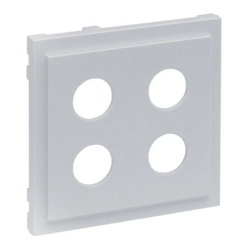 Legrand Abdeckung SEANO Lautsprecher 2-f.m.4mm-Buchse alu