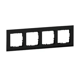 Legrand Rahmen SEANO Natura 4-f.Black Smoked Glass