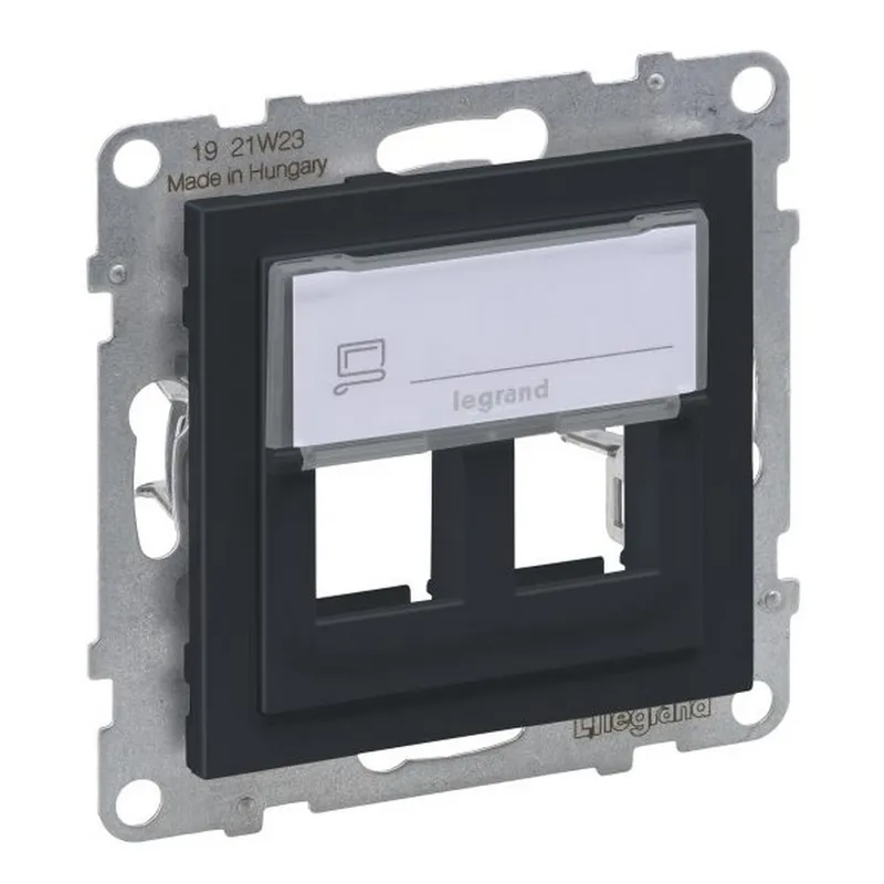 Legrand Rahmen SEANO 2-f.Adapter f.Datendo.n anthr
