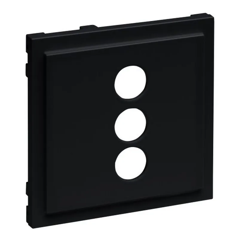 Legrand Abdeckung SEANO f.3-f.RCA Cinch-Anschlussdose sw