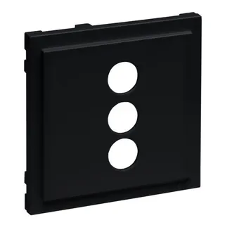 Legrand Abdeckung SEANO f.3-f.RCA Cinch-Anschlussdose sw