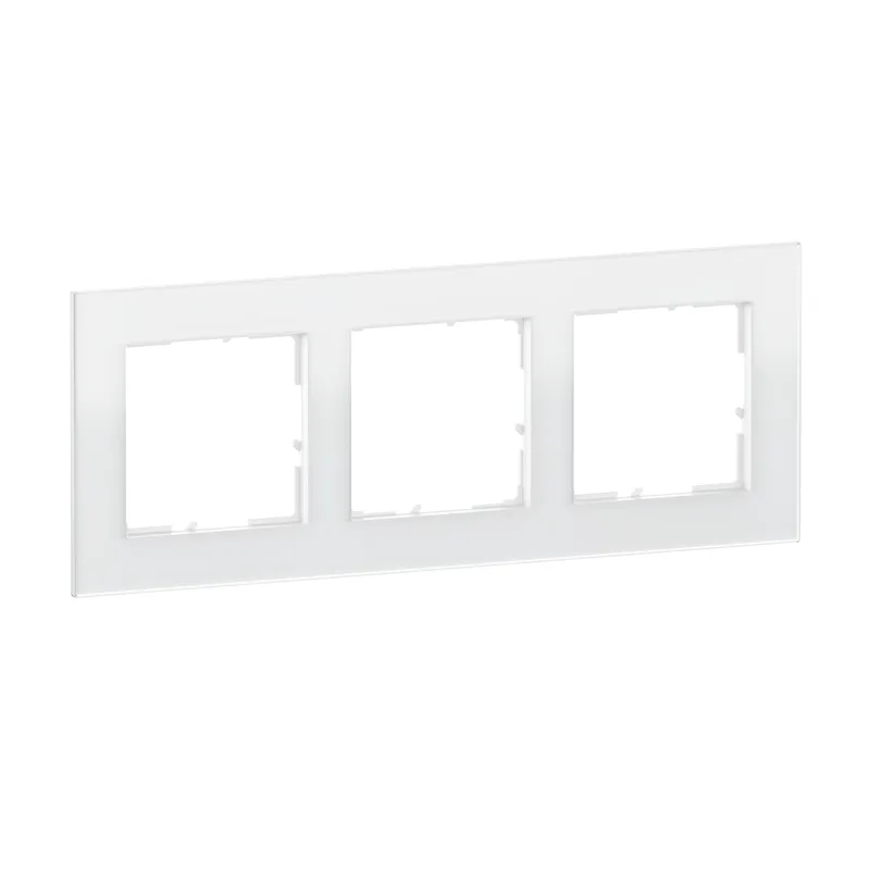 Legrand Rahmen SEANO Natura 3-f.White Glass