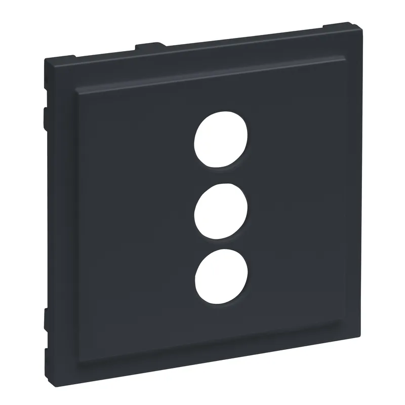 Legrand Abdeckung SEANO f.3-f.RCA Cinch-Anschlussdo.anthr
