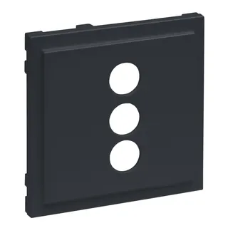 Legrand Abdeckung SEANO f.3-f.RCA Cinch-Anschlussdo.anthr