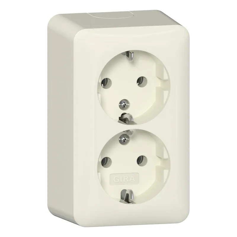 Gira Steckdose SCHUKO 478013 2f AP RW