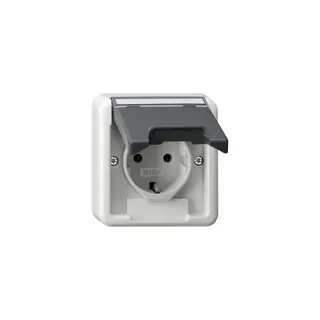 Gira Steckdose SCHUKO 445035 KD+BSF OT WG AP gr