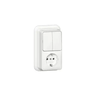 Gira Steckdose SCHUKO 417511 Kombi Serien senk.K/P AP RW