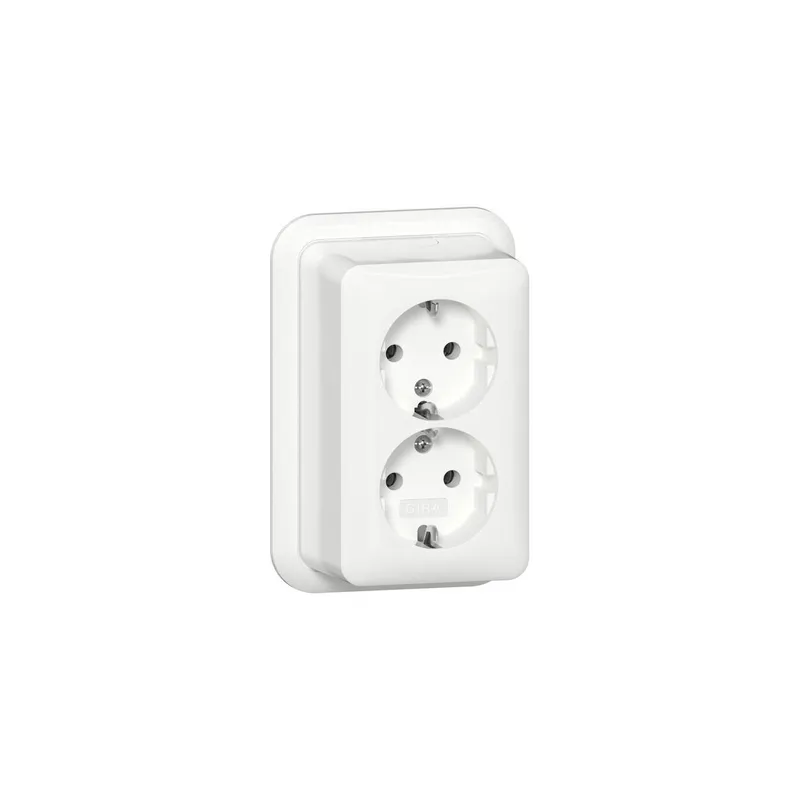 Gira Steckdose SCHUKO 478011 2f K/P AP RW