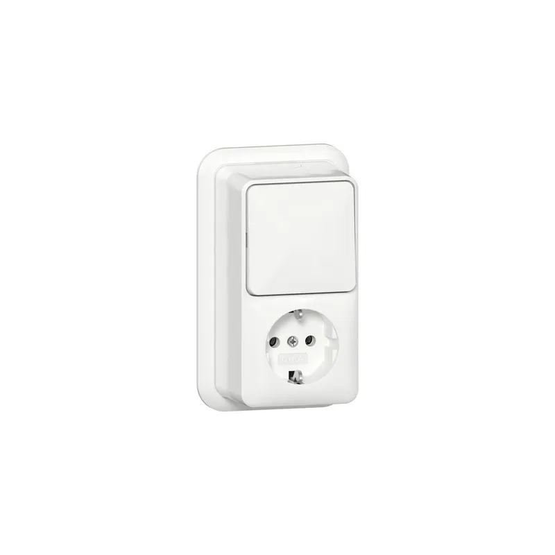 Gira Steckdose SCHUKO 417611 Kombi AusWe senk.K/P AP RW