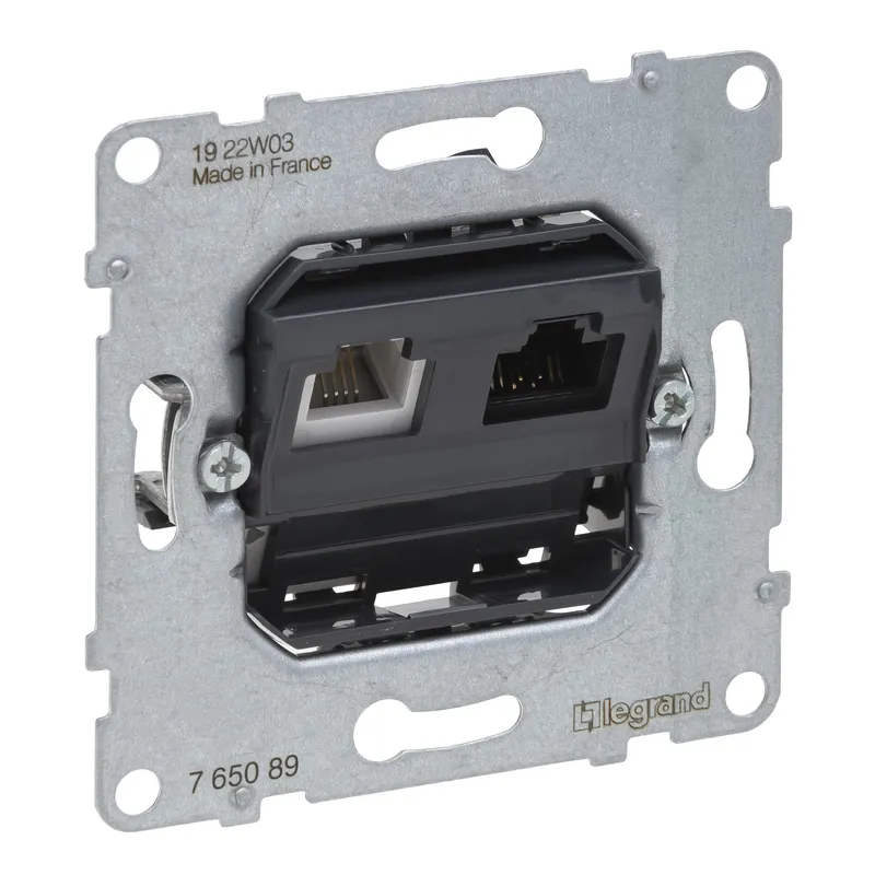 Legrand Einsatz SEANO Datendose RJ11+RJ45 Kat.6 UTP