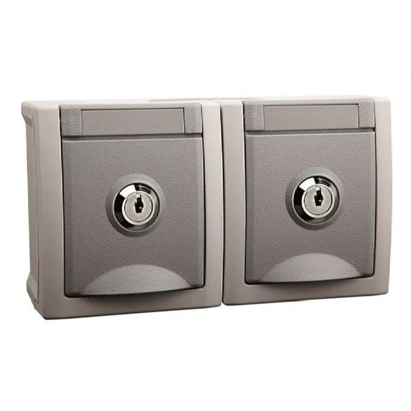 HHG Pacific Steckdose abschließbar 2fach 90591073-DE Nr. 3 FR-AP IP54