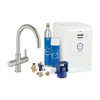 GROHE Blue Professional Spültischbatterie mit Filterfunktion Starter Kit, supersteel