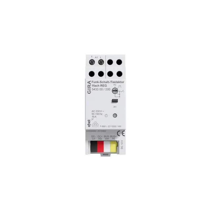 GIRA Funk-Schalt-/Tastaktor 543300 eNet REG 1fach