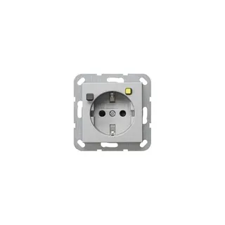 GIRA FI-Schutzsteckdose 267726 30mA erh. Berührungss. Aluminium