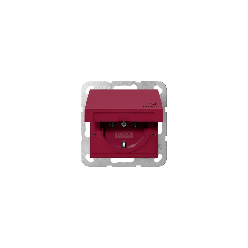 GIRA Steckdose SCHUKO 4454108 KD WSV System 55 Rot