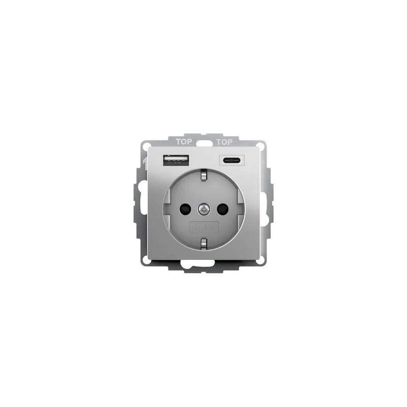 GIRA Steckdose SCHUKO 2459600 USB-SPV.2f Typ A/C Sys 55 es
