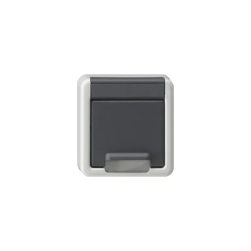 GIRA Abdeckung 494230 SCHUKO-SDO KD+SH WG AP gr