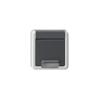 GIRA Abdeckung 494230 SCHUKO-SDO KD+SH WG AP gr