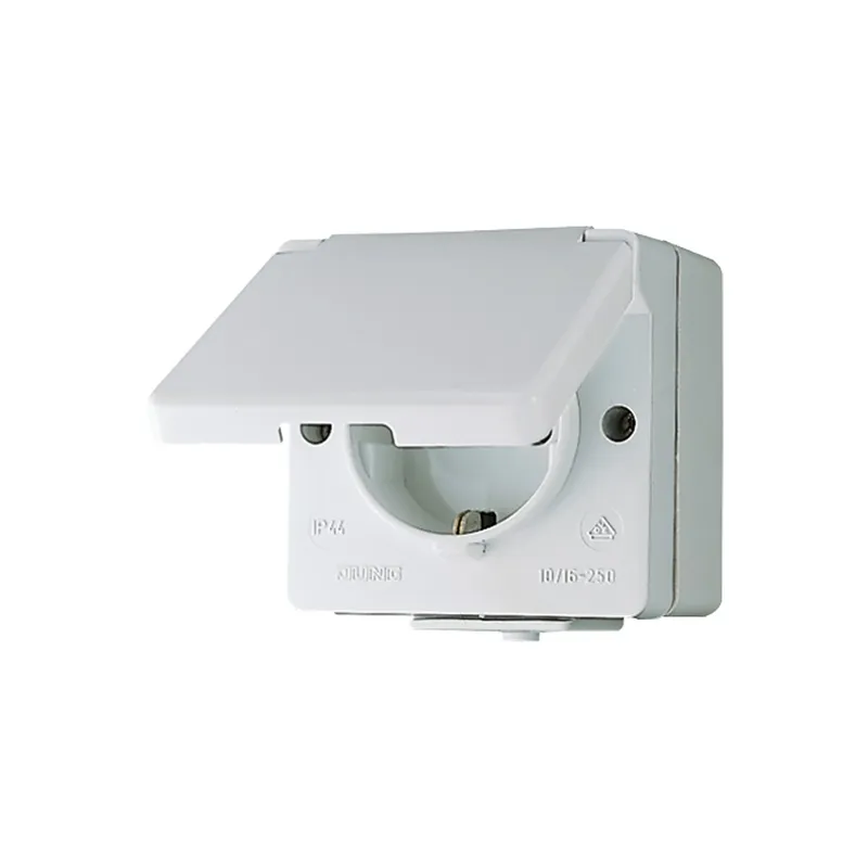 Jung Steckdose SCHUKO 621W-1 mit Klappdeckel
