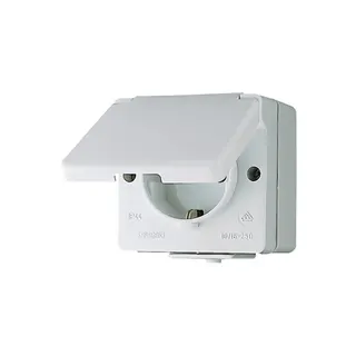 Jung Steckdose SCHUKO 621W-1 mit Klappdeckel