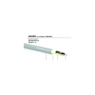 Kabelwerk Eupen Mantelleitung hfr Cca s1/d2/a1 NHXMH-J 3x1,5 RG100m grau RAL7035