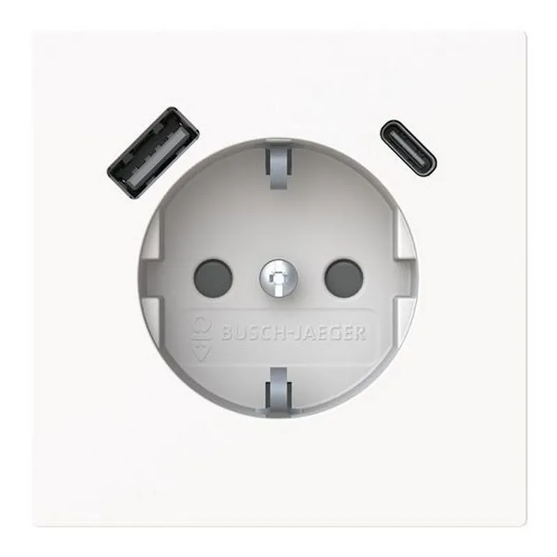 Busch-Jaeger SCHUKO-Steckdose 20 EUCB2USBAC-44G USB-A+C Safety+