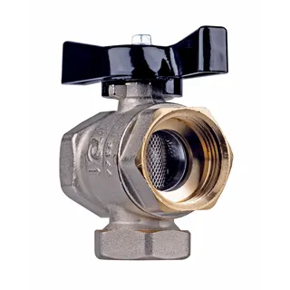 Afriso Kugelhahn KH 01 H DFVFM G¾ IG mit Filter und Magnet vernickelt