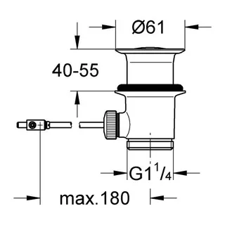 Grohe Ablaufgarnitur 28910 1 1/4" für Waschtisch supersteel
