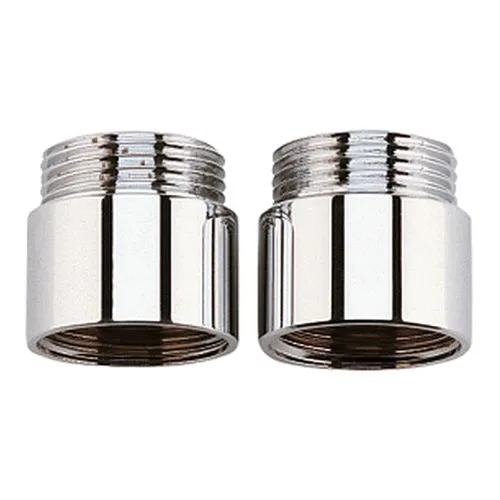 Grohe Verlängerung 07130 20 mm DN 20 für Wandbatterien 1/2" 2 Stück chrom