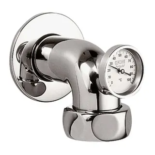 Grohe Abgangsbogen 12444 Ausladung 90mm mit Thermometer 1 1/2"x5/4", chrom