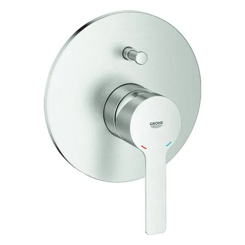 Grohe Lineare Wannen Armatur Fertigset, supersteel