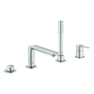 Grohe Lineare 4-Loch Einhand-Wannenkombination, supersteel