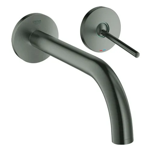 Grohe Atrio 2-Loch-Waschtischbatterie, Ausl. 221 mm, hard graphite gebürstet