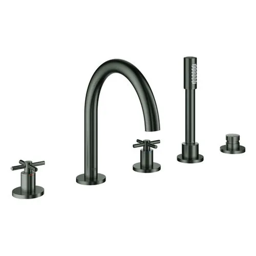 Grohe Atrio 5-Loch Wannenkombination (hard graphite gebürstet)