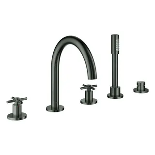 Grohe Atrio 5-Loch Wannenkombination (hard graphite gebürstet)