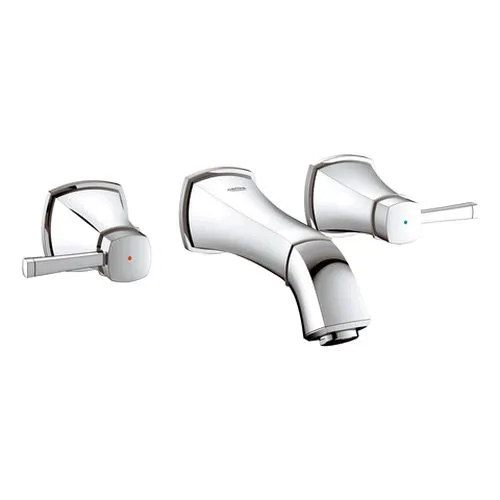 Grohe Grandera 3-Loch Waschtisch Wand Armatur, Ausl. 177 mm