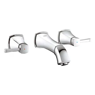Grohe Grandera 3-Loch Waschtisch Wand Armatur, Ausl. 177 mm