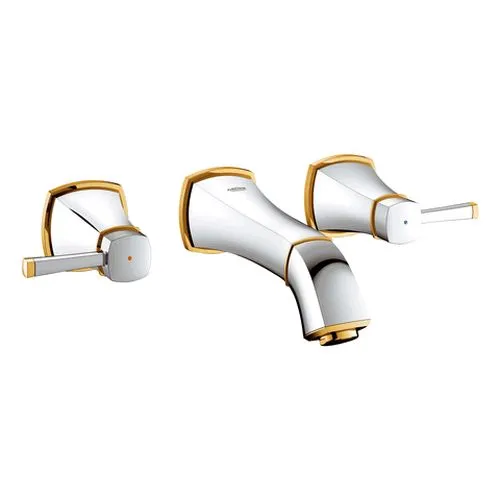 Grohe 3-Loch Waschtisch-Batterie Grandera 20414 Wandmontage FMS Ausl. 177mm chrom/gold