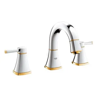 Grohe 3-Loch WT-Batterie Grandera 20417 flacher Auslauf chrom/gold