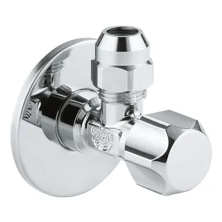 Grohe Eckventil 22018 1/2x3/8'' mit Quetschverschraubung 10mm Rosette, chrom