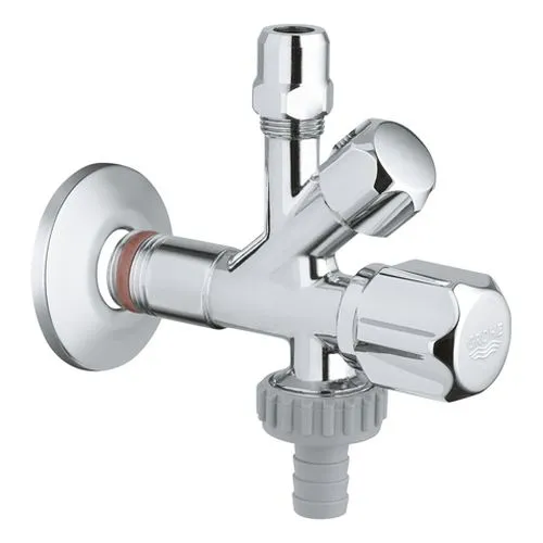 Grohe Kombi-Eckventil 22034 Wandrosette 3/8 x 3/8 x 3/4'' selbstd. Anschl.gew., chrom
