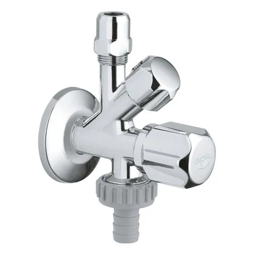 Grohe Kombi-Eckventil 1/2 x 3/8 x 3/4'' mit Schlauchanschluss, chrom